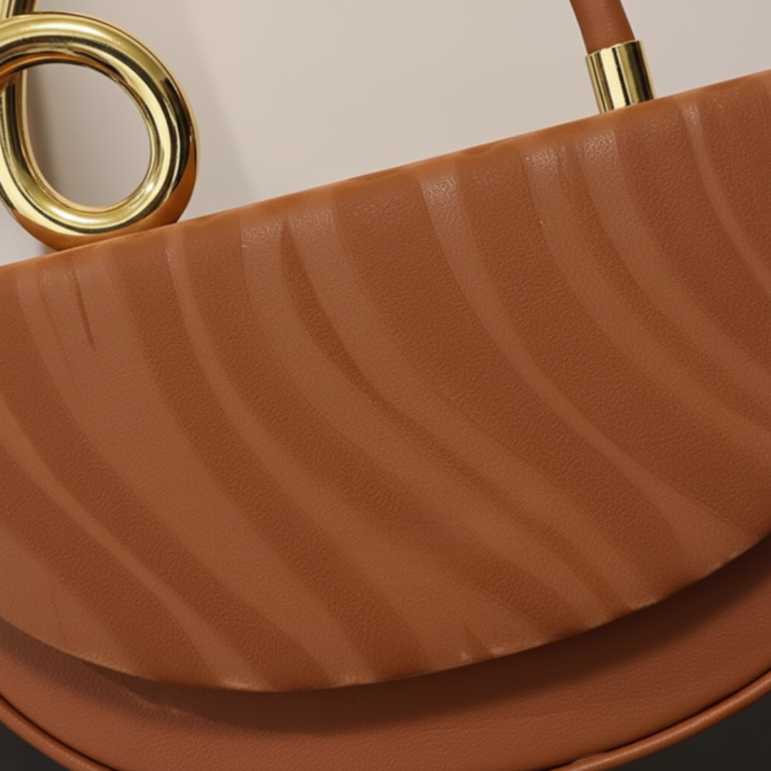 Women's Handbag with Gold Handle