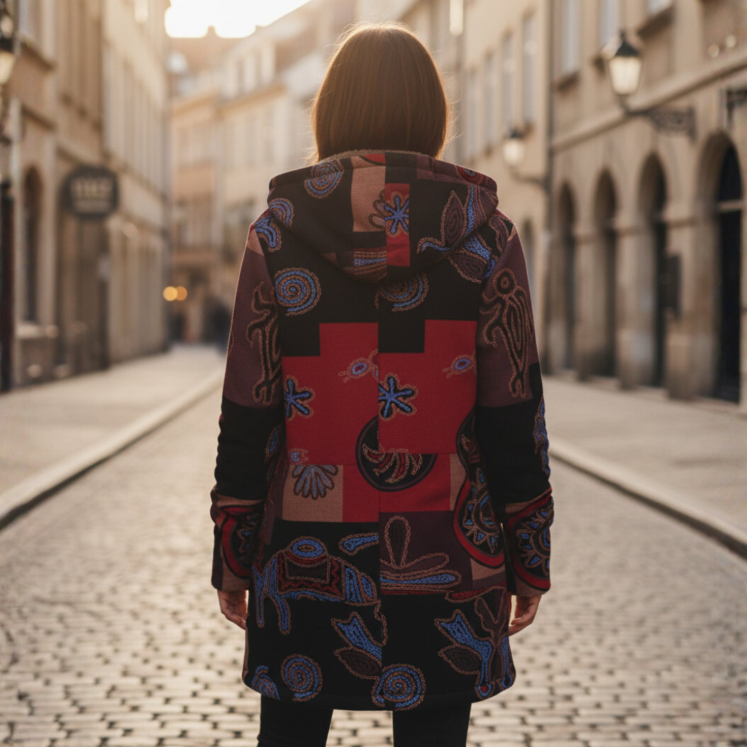 Giacca Invernale da Donna con Fantasia Floreale