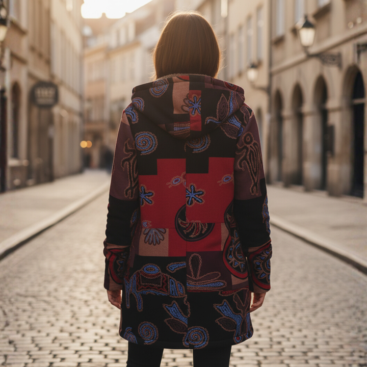 Giacca Invernale da Donna con Fantasia Floreale