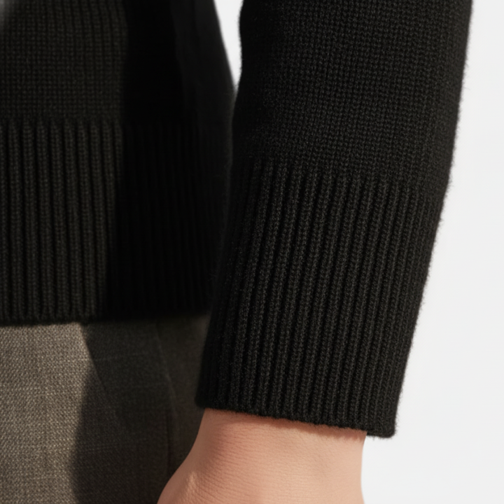 Maglione da donna girocollo basic a maniche lunghe in fine maglia