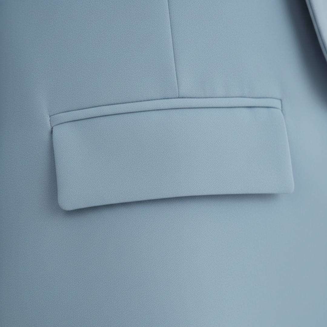 Women's Jacket in Stretch Fabric with Long Sleeves and Pockets