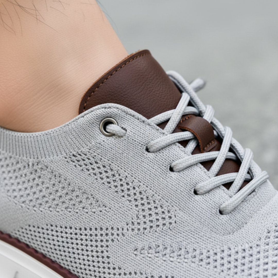 Scarpe Uomo Sportive in Mesh Traspirante con Suola in Gomma