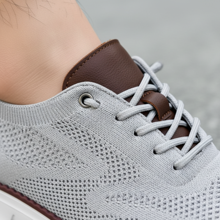 Scarpe Uomo Sportive in Mesh Traspirante con Suola in Gomma