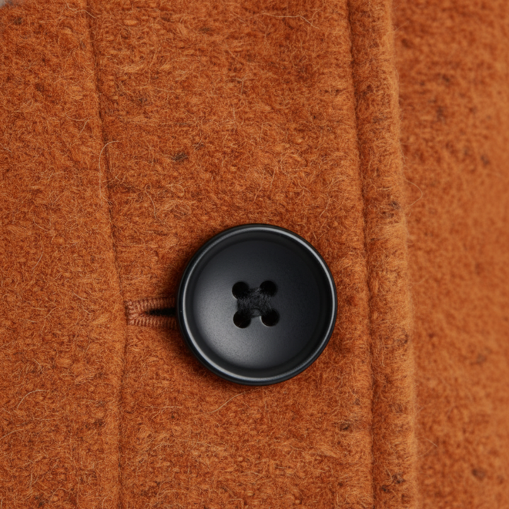 Damenmantel mit schwarzen Knöpfen