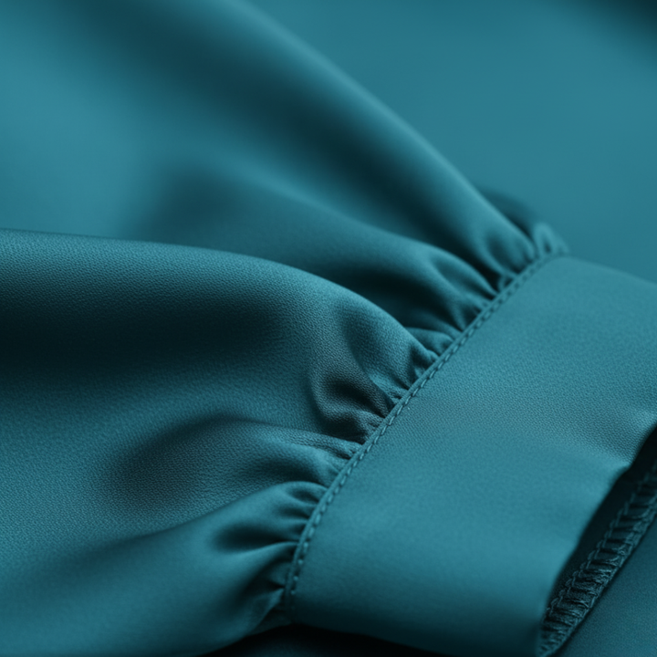 Blusa Satinata Donna Maniche Lunghe V Collo Materiale Setoso