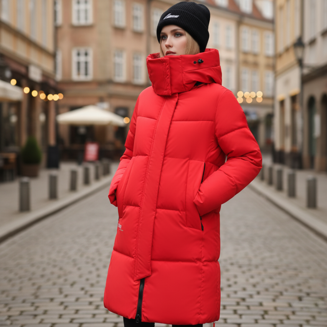 Parka donna imbottito con cappuccio