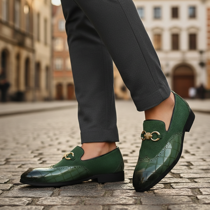 Mocassini Uomo in Pelle e Camoscio