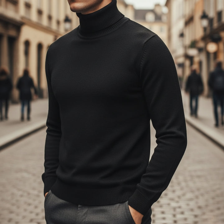 Maglione Dolcevita Uomo Lavorato a Maglia