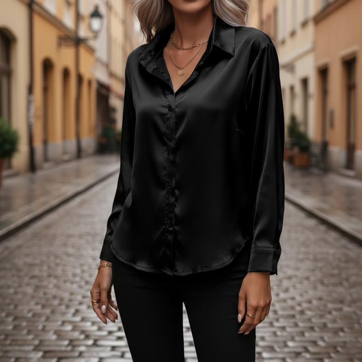 Camicia Donna in Raso Maniche Lunghe