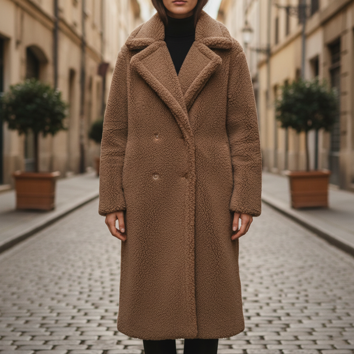 Cappotto Teddy Donna Lungo in Materiale di Qualità