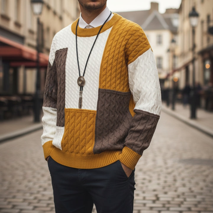 Maglione Patchwork Uomo