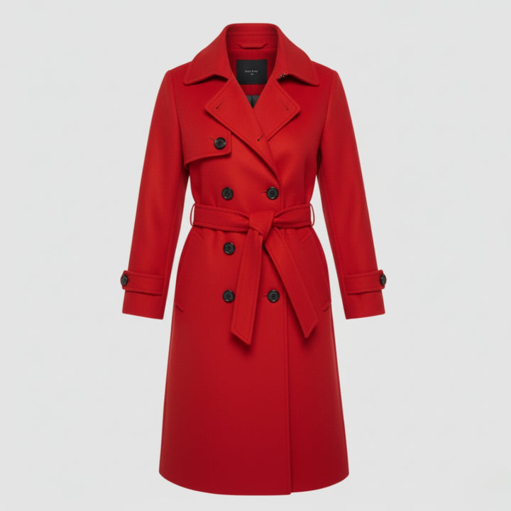 Cappotto da donna in lana stile trench