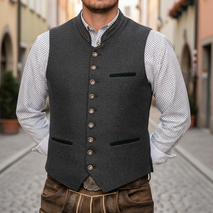 Gilet Uomo con Colletto in Denim