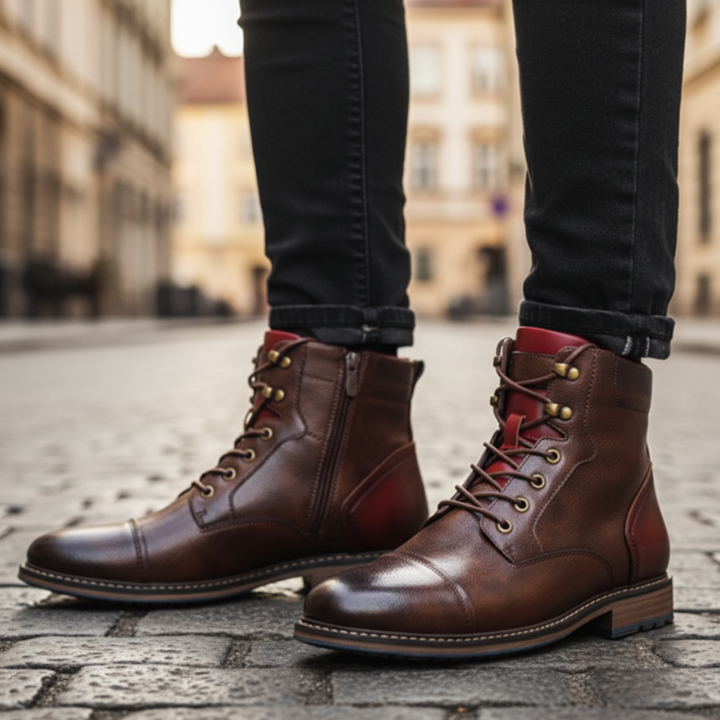 Stivaletti da Uomo in Finta Pelle con Cerniera