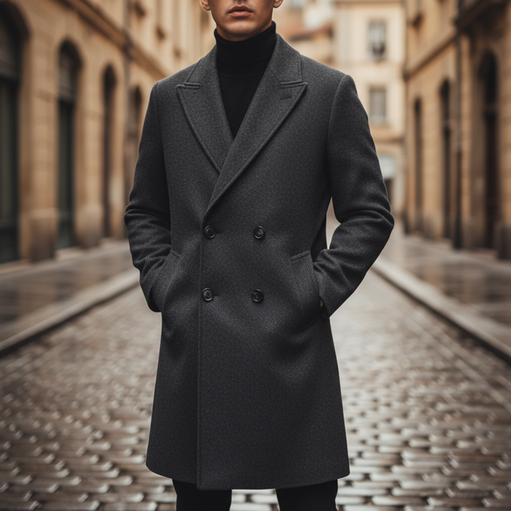 Cappotto Lungo Uomo Doppiopetto Trench