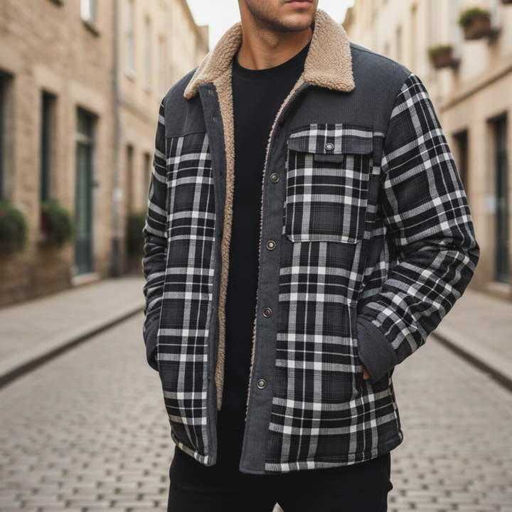 Camicia Giacca Uomo Sherpa in Flanella di Lana