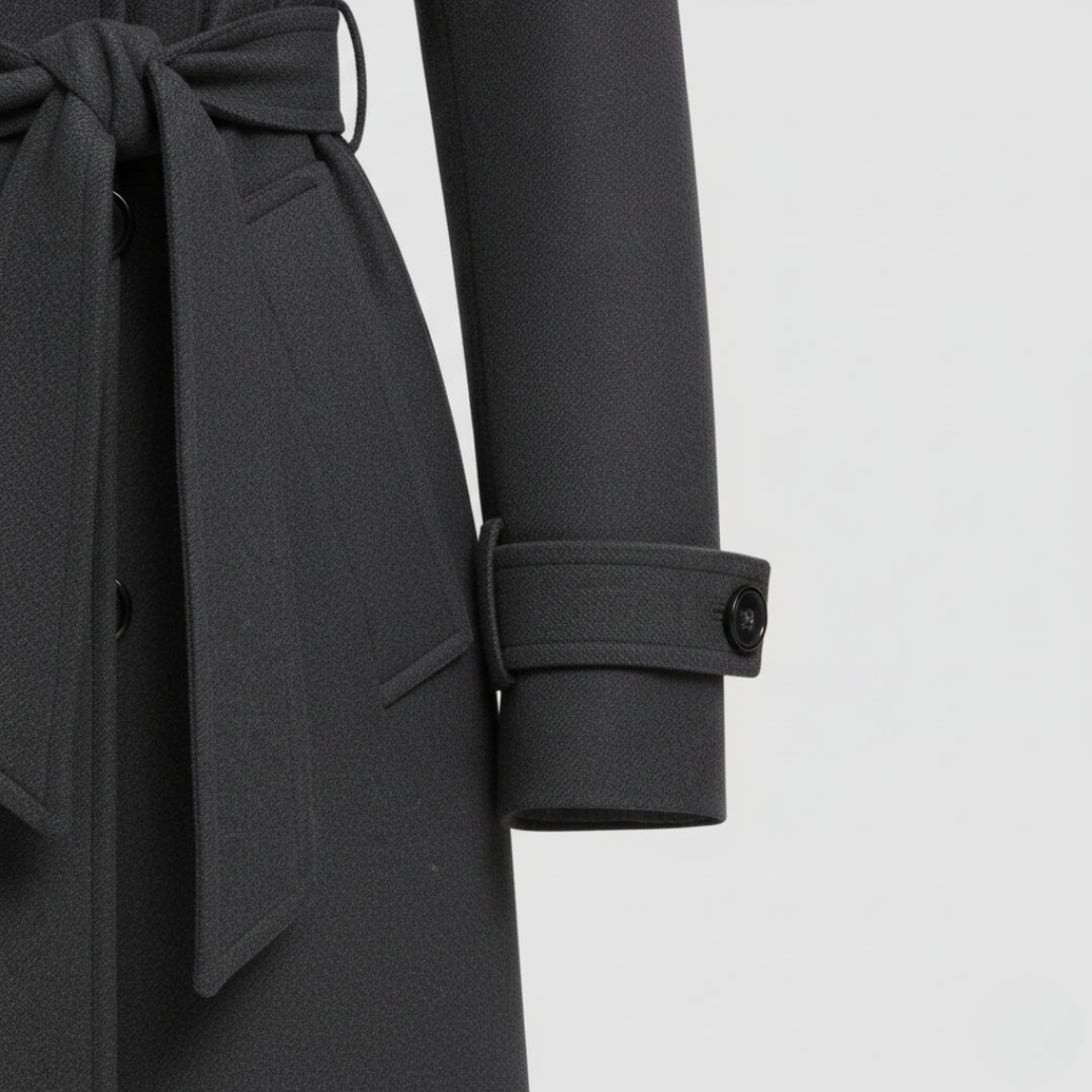 Cappotto da donna in lana stile trench