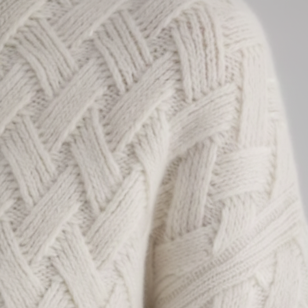 Maglione Donna Collo Alto a Trecce Invernale