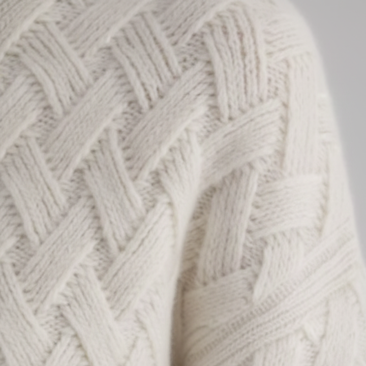 Maglione Donna Collo Alto a Trecce Invernale