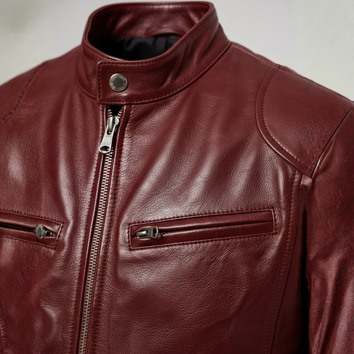 Herrenjacke Biker-Lederoptik