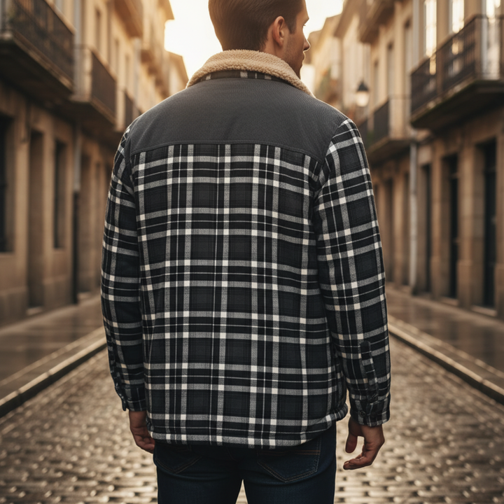 Camicia Giacca Uomo Sherpa in Flanella di Lana