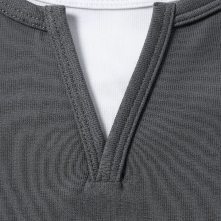 Felpa Uomo Manica Lunga con Collo a V in Materiale di Alta Qualità