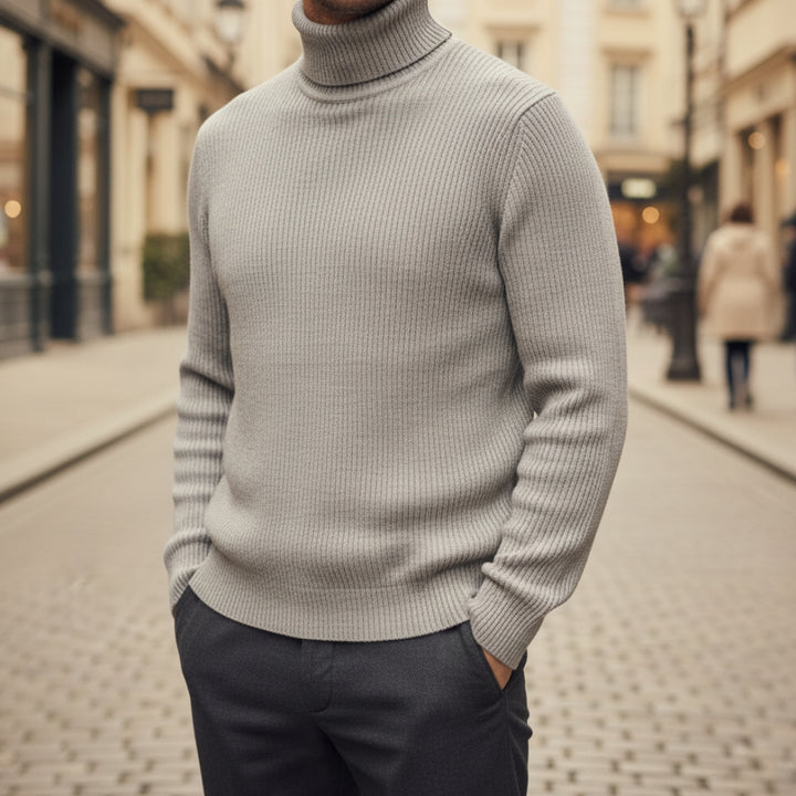 Maglione Dolcevita Uomo Lavorato a Maglia