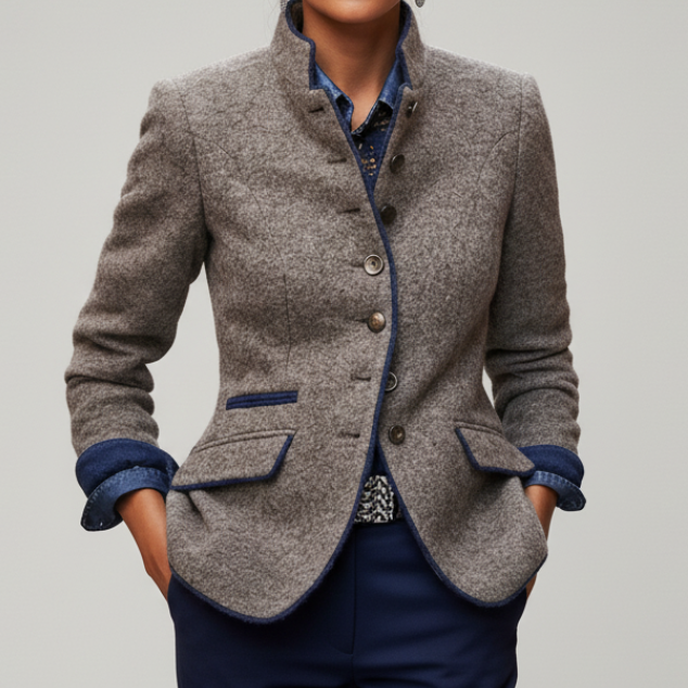 Giacca donna con collo alla coreana