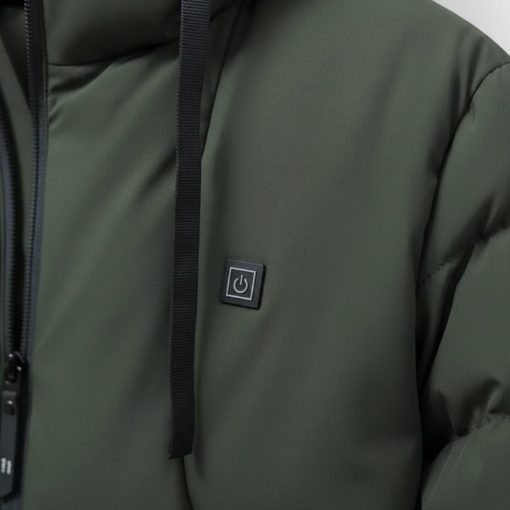 Piumino Uomo Riscaldato con Cappuccio