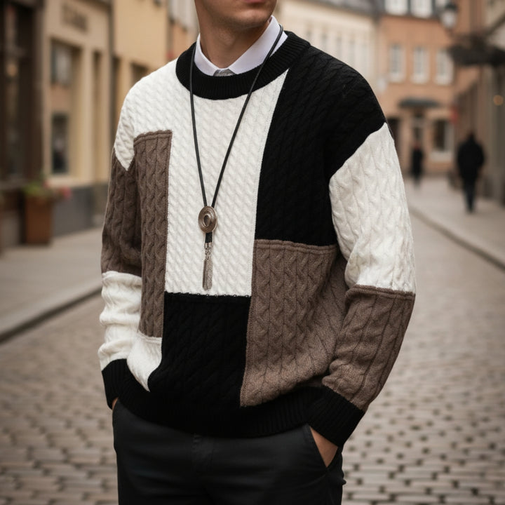 Maglione Patchwork Uomo