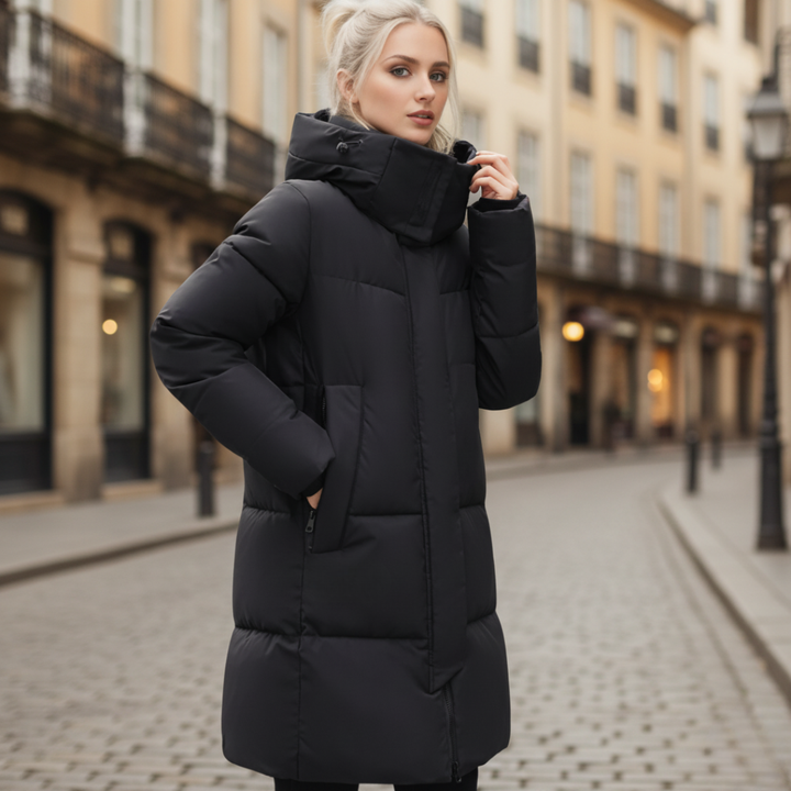 Parka donna imbottito con cappuccio