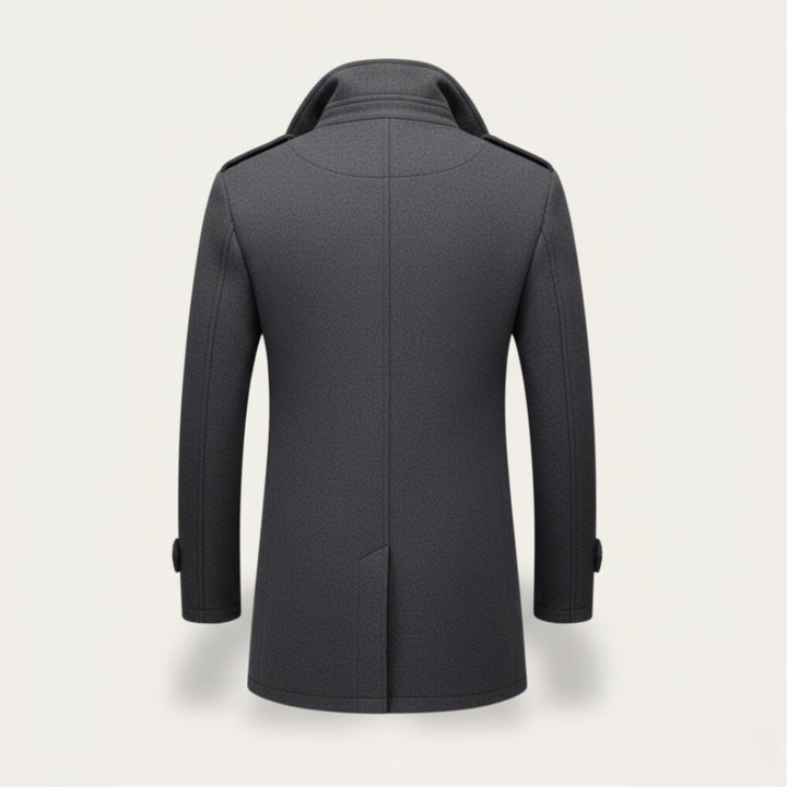 Men's Winter Wool Coat with Bib