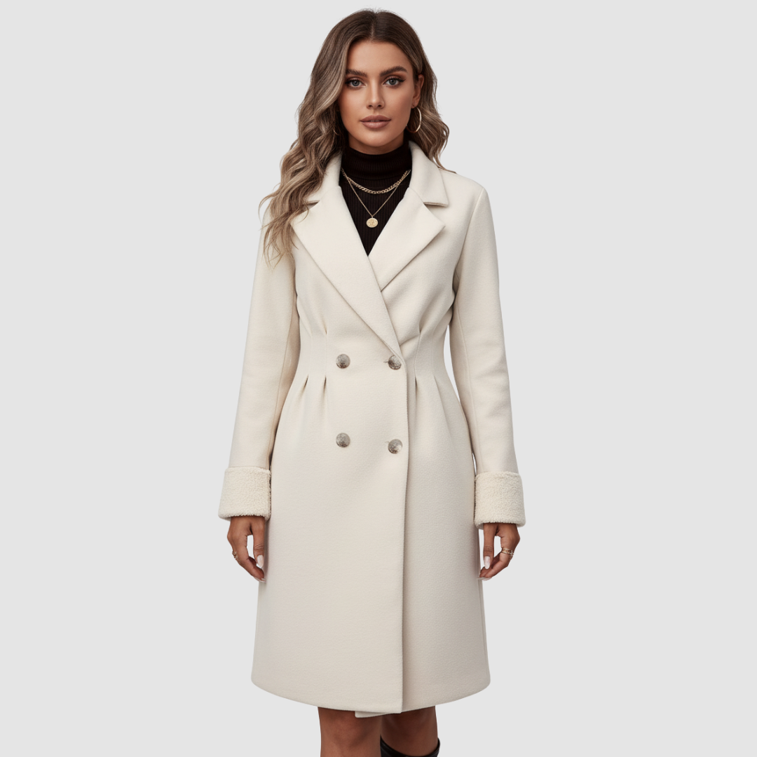 Overcoat donna stile doppio petto