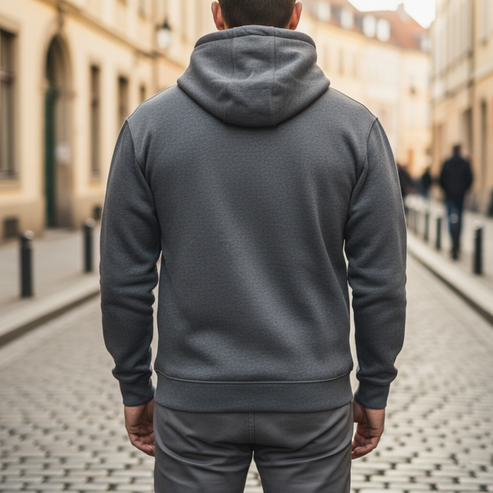 Felpa Uomo Cappuccio Tecnica con Tasche Zip