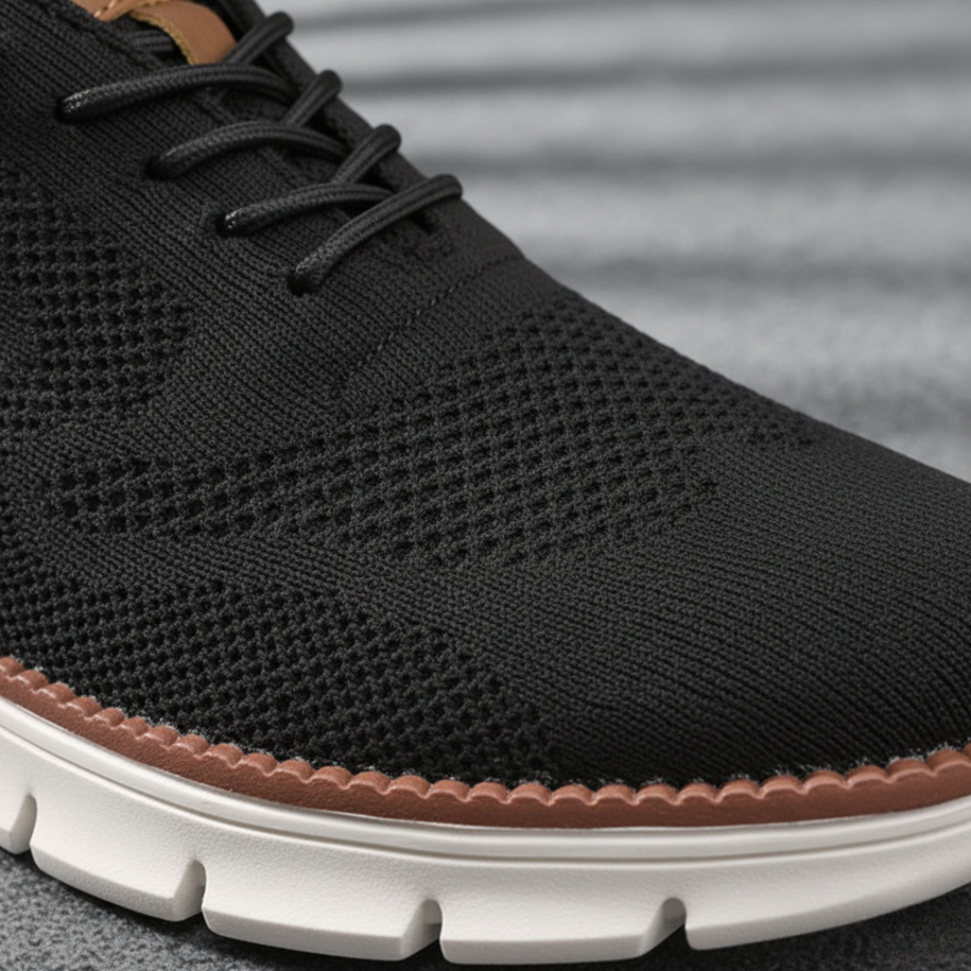 Sneakers uomo traspiranti in mesh nero