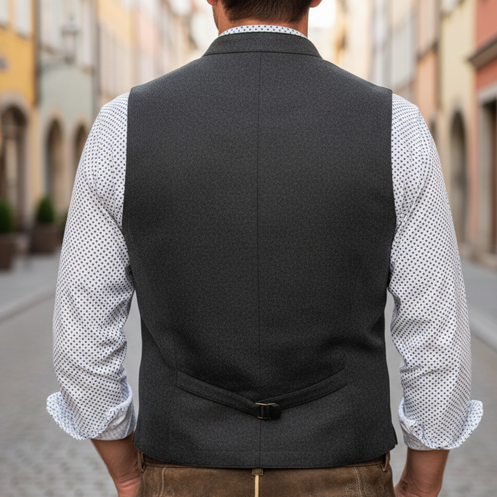 Gilet Uomo con Colletto in Denim