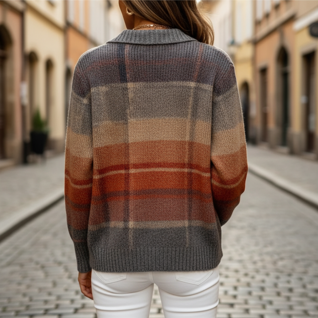 Maglione Donna Cardigan A Quadri