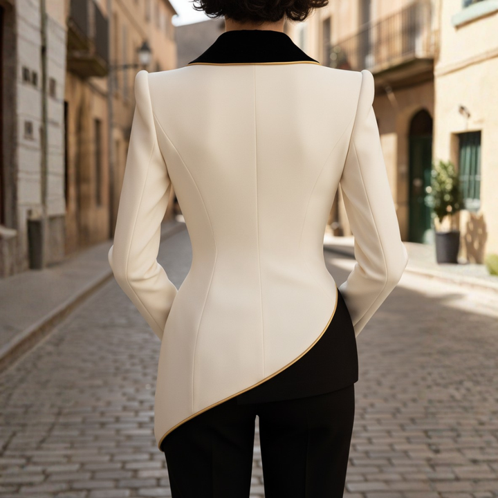 Giacca Donna Colletto Contrasto Elegante