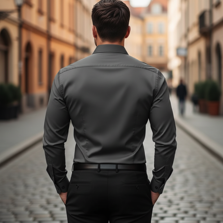 Camicia Uomo Slim Fit Materiale Alta Qualità Business