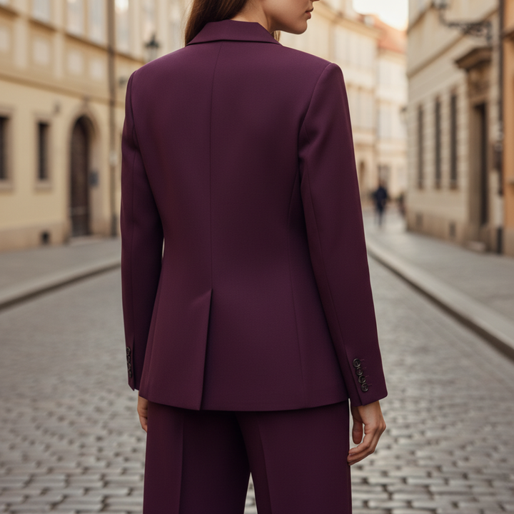 Tailleur Bordeaux Donna Doppio Petto