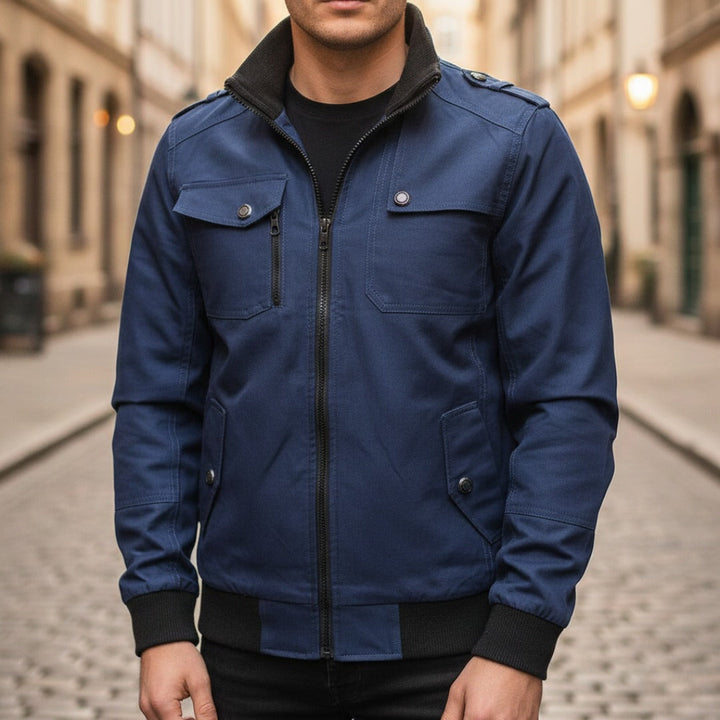 Herren Bomberjacke winddicht casual mit Reißverschluss