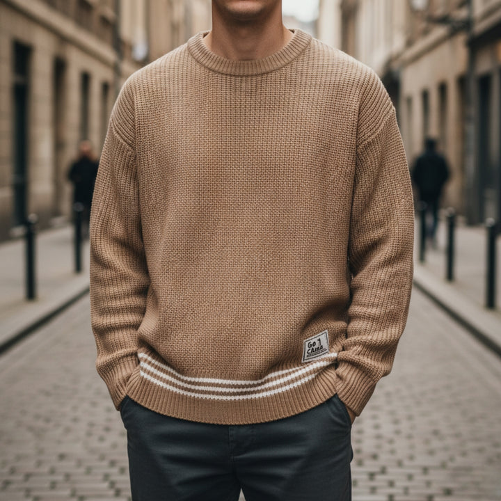 Maglione Girocollo a Coste Casual