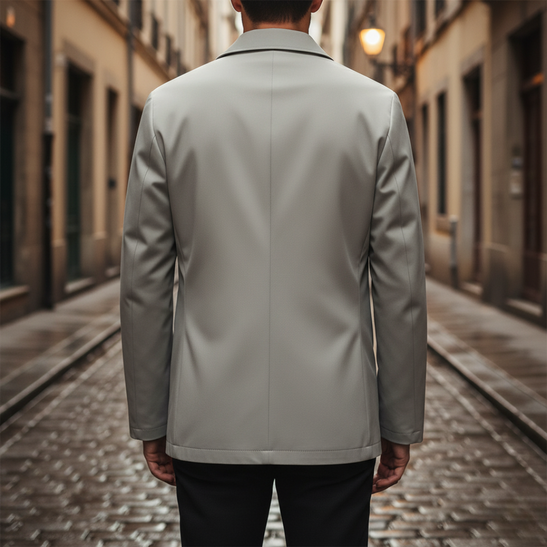 Herrefrakke i elegant teknisk blanding