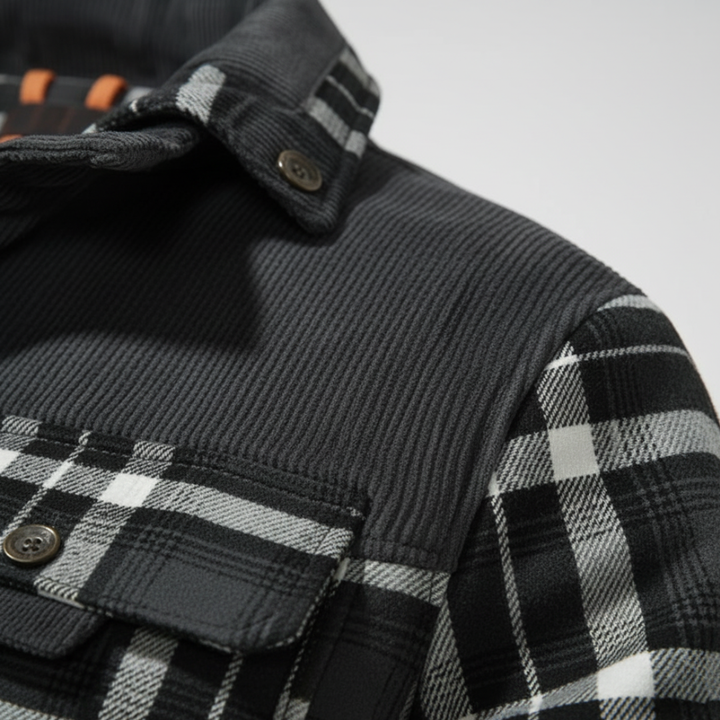 Camicia Giacca Uomo Sherpa in Flanella di Lana