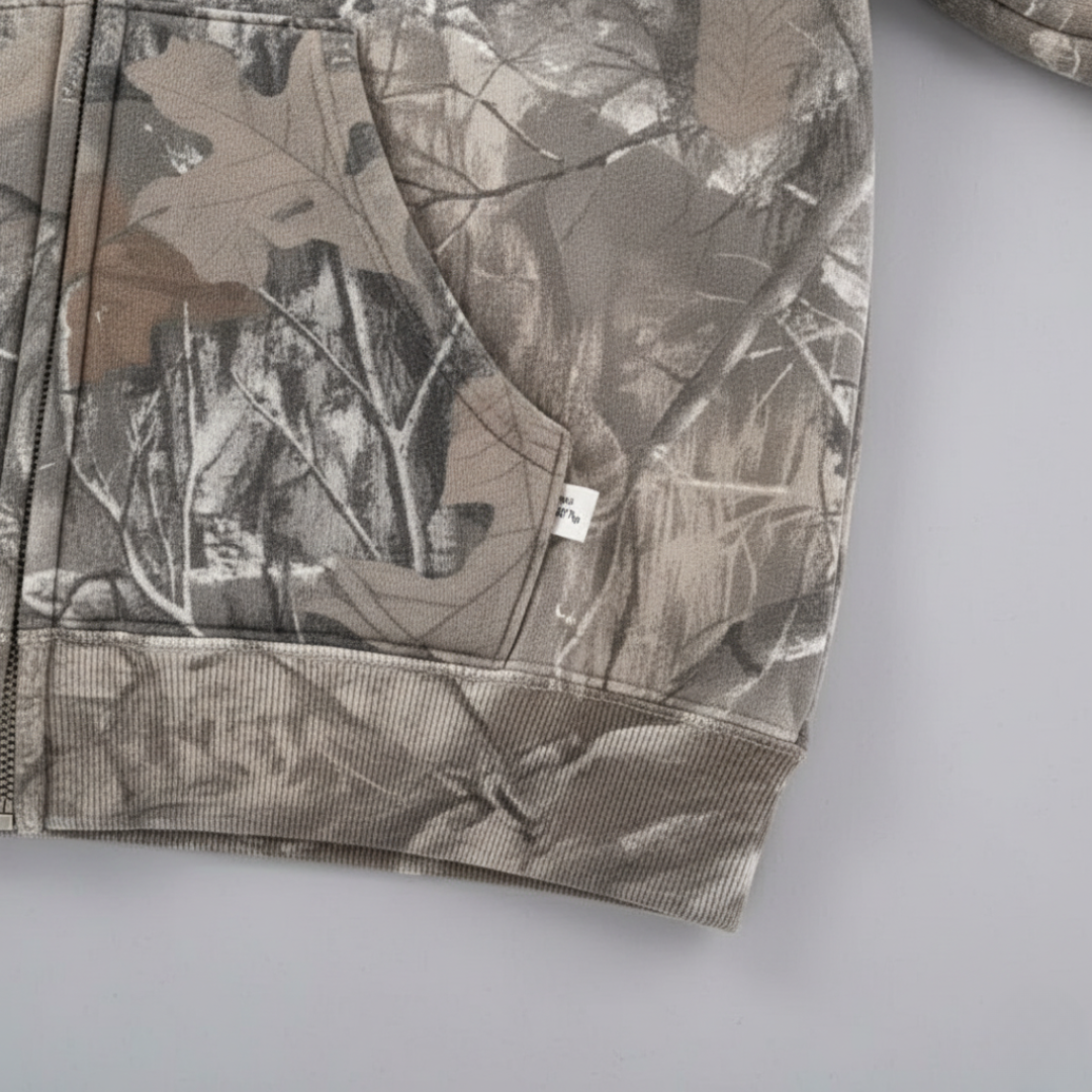 Felpa Unisex con Cappuccio in Camouflage