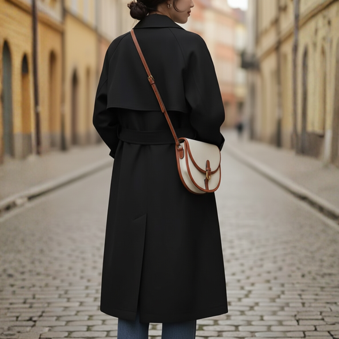 Trench Donna Lungo Oversize Tessuto Leggero