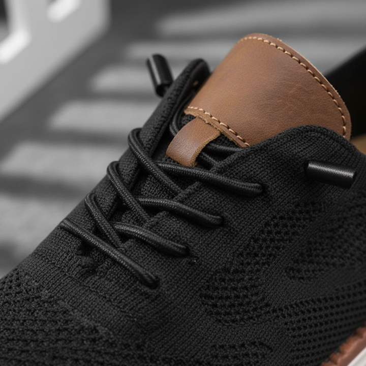 Sneakers uomo traspiranti in mesh nero