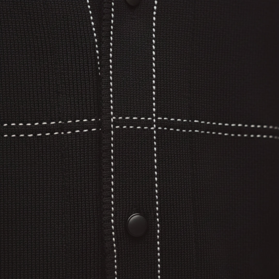 Cardigan Uomo Elegante Senza Colletto