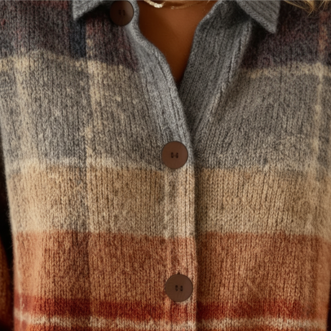 Maglione Donna Cardigan A Quadri