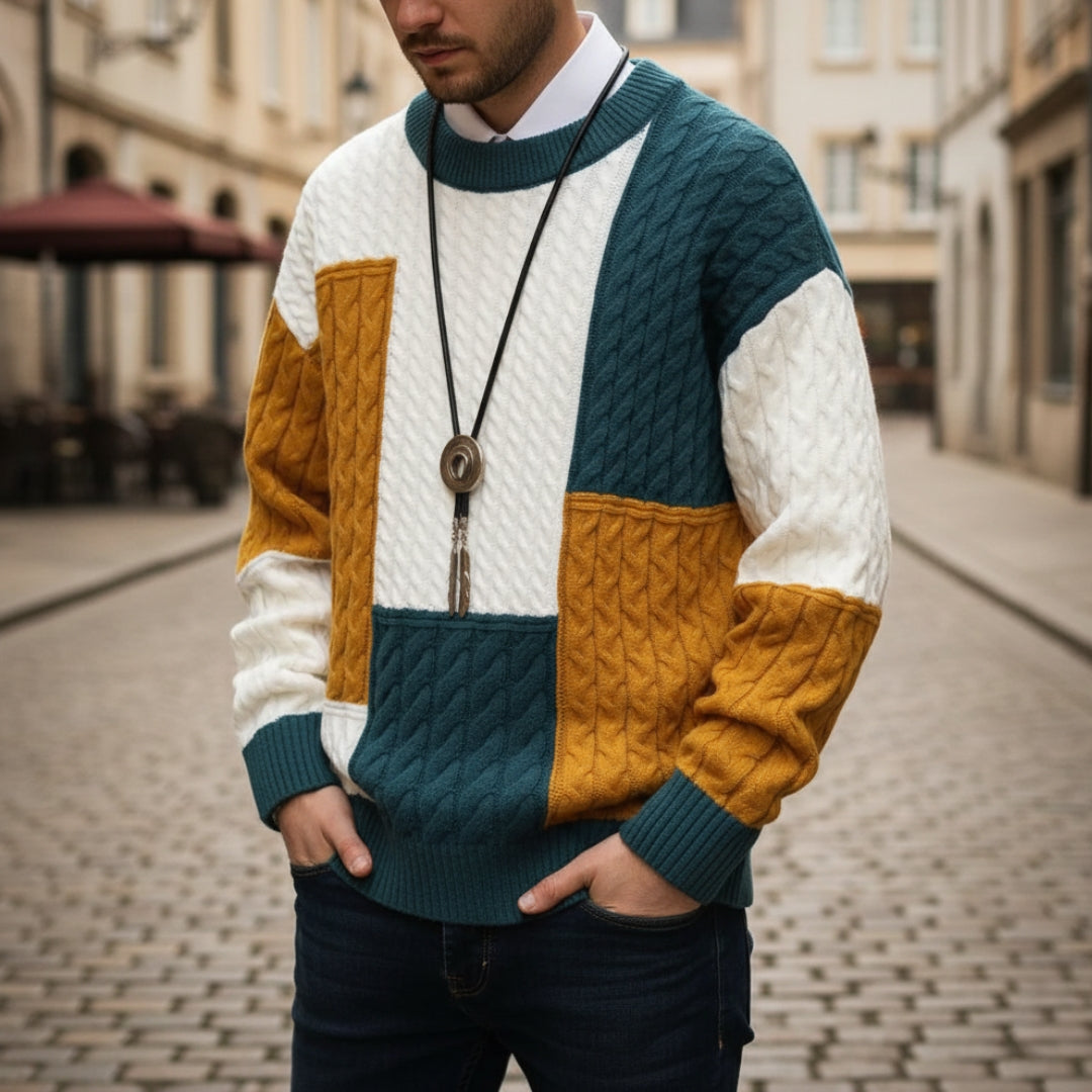 Maglione Patchwork Uomo